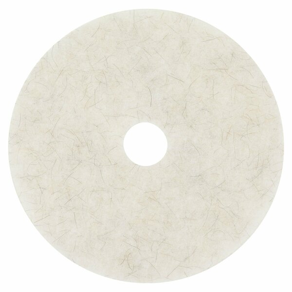 3M Ultra High-Speed Natural Blend Floor Burnishing Pads 3300, 21 in. Diameter, White, 5PK MCO 18211